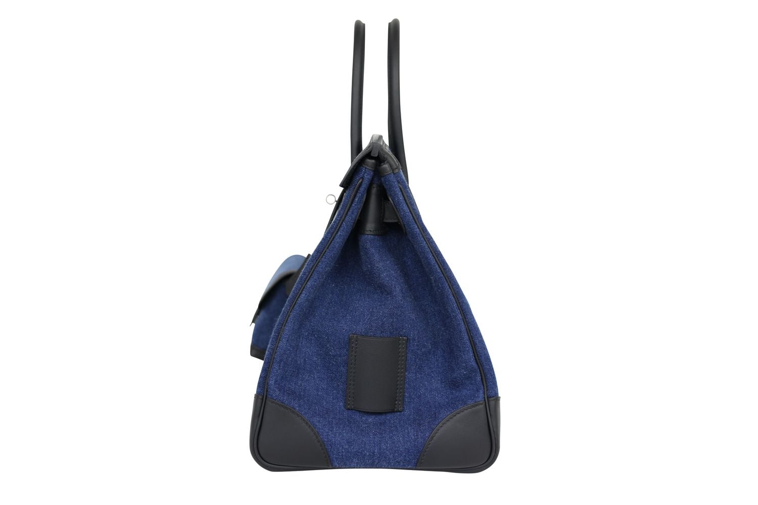 Birkin Cargo 35 Handbag, Blue Denim Moyen and Black Noir Swift leather, K 2025 Stamp, New in Dustbag WA001, image 4 of 13