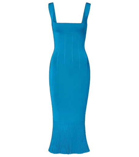 Atalanta ribbed-knit cocktail dress