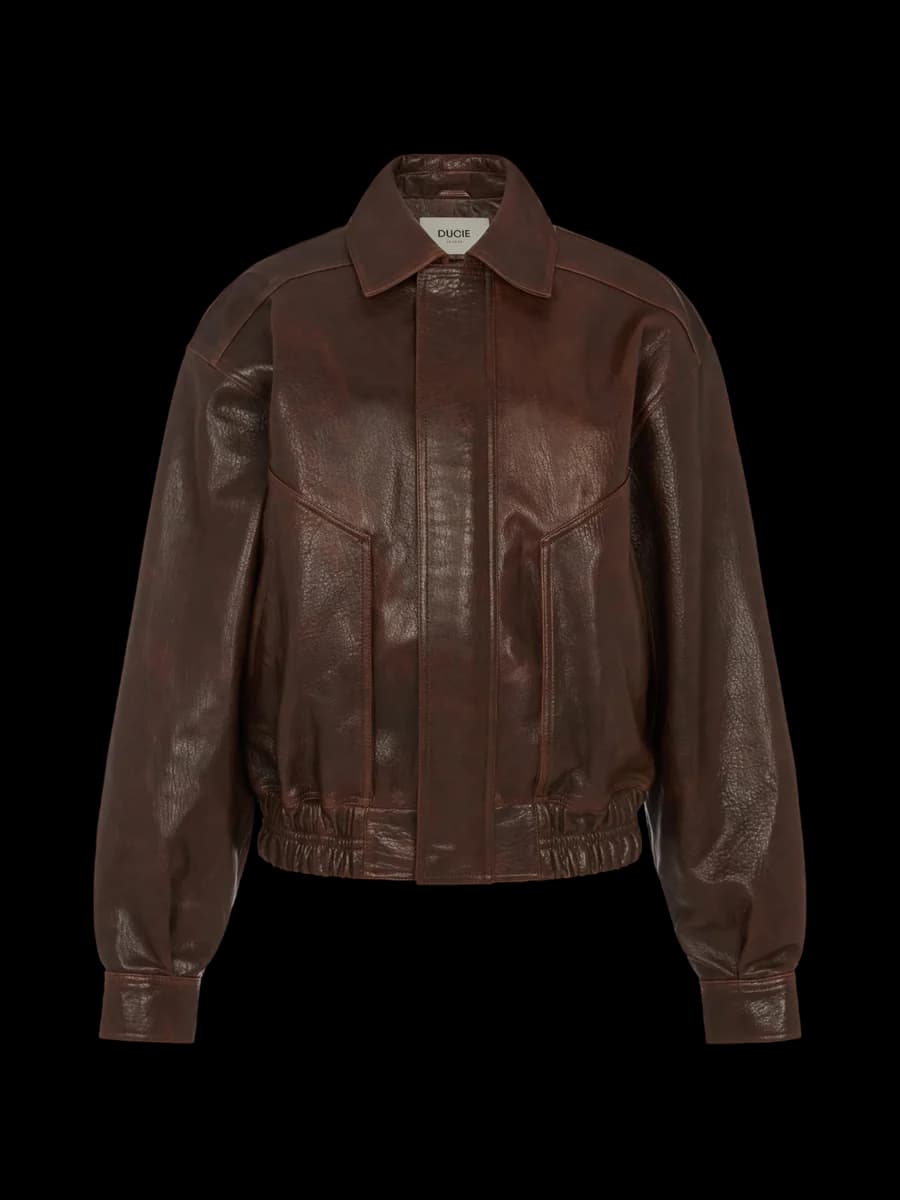 Florence calf leather bomber jacket